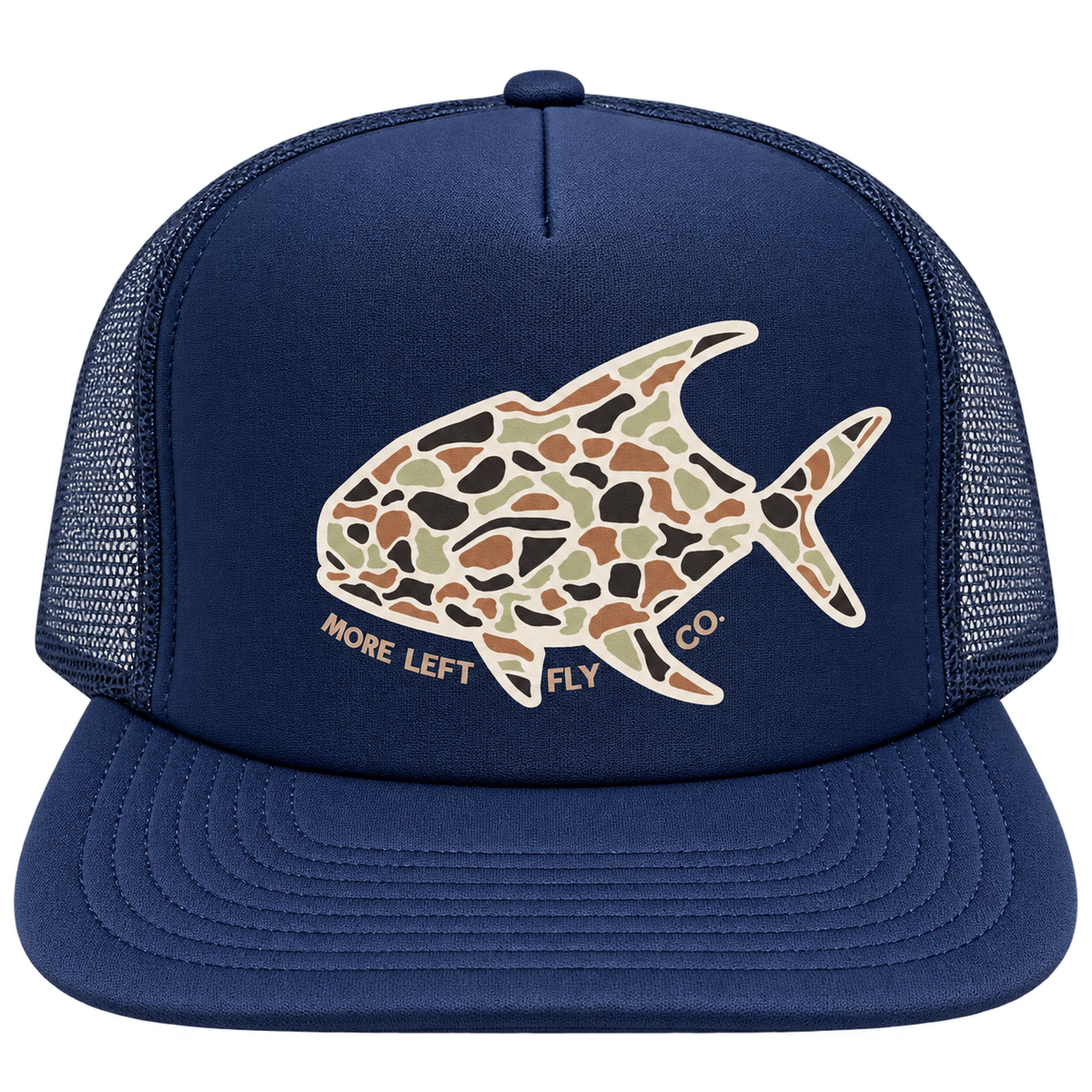 Navy & Camo More Left Permit Foam Trucker