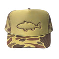 Camo Redfish Outline Foam Trucker