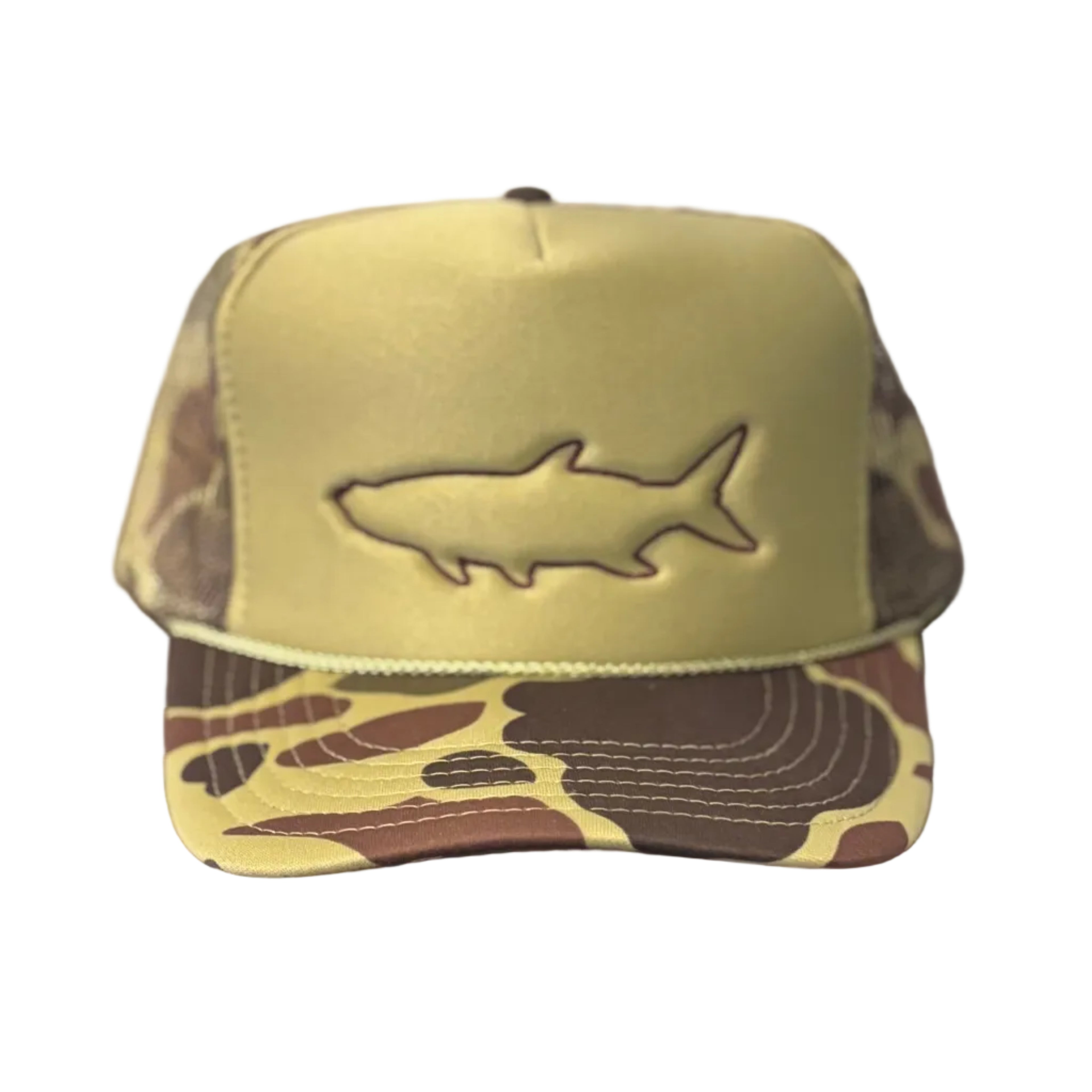Camo Tarpon Outline Foam Trucker