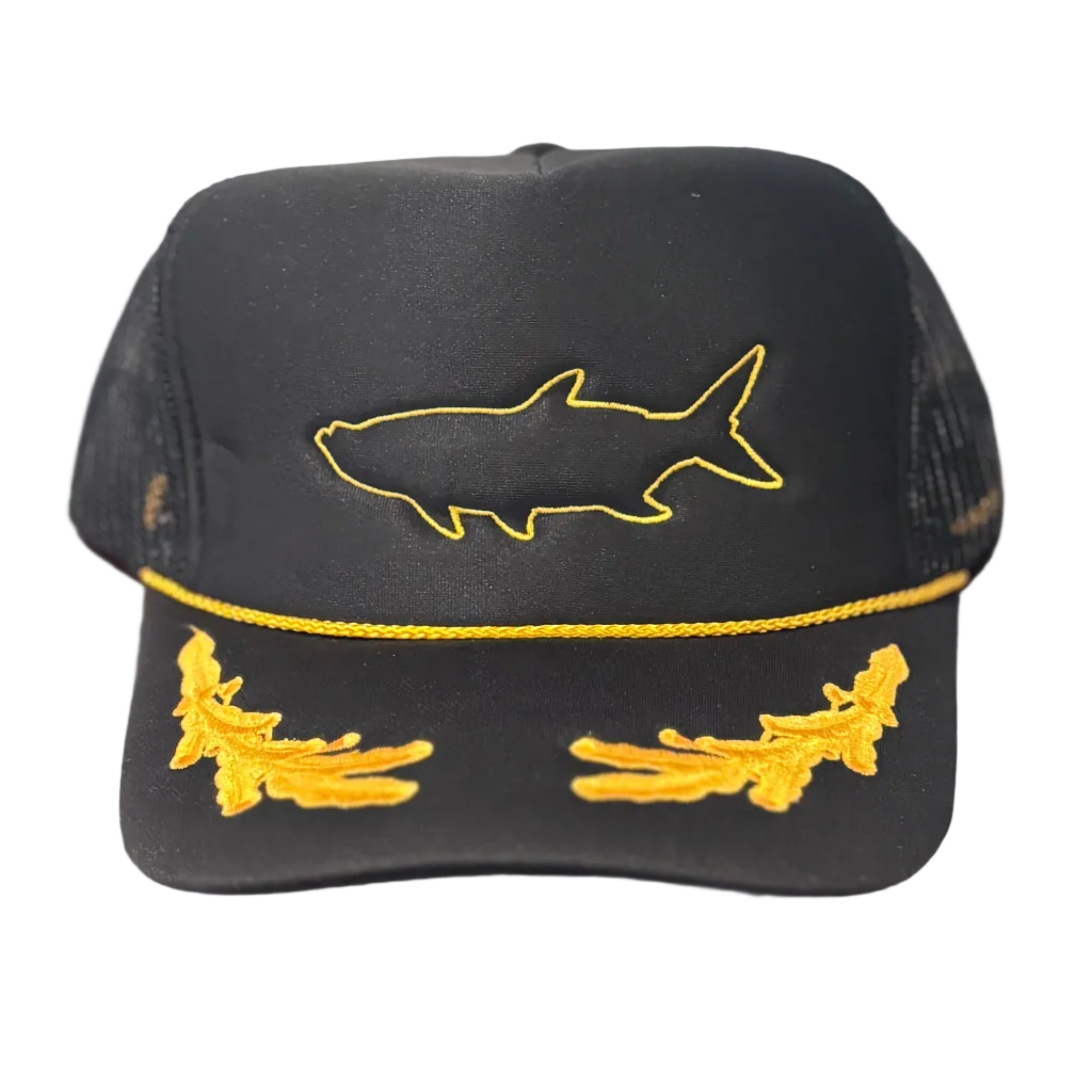 El Captain Gold Tarpon Outline Foam Trucker