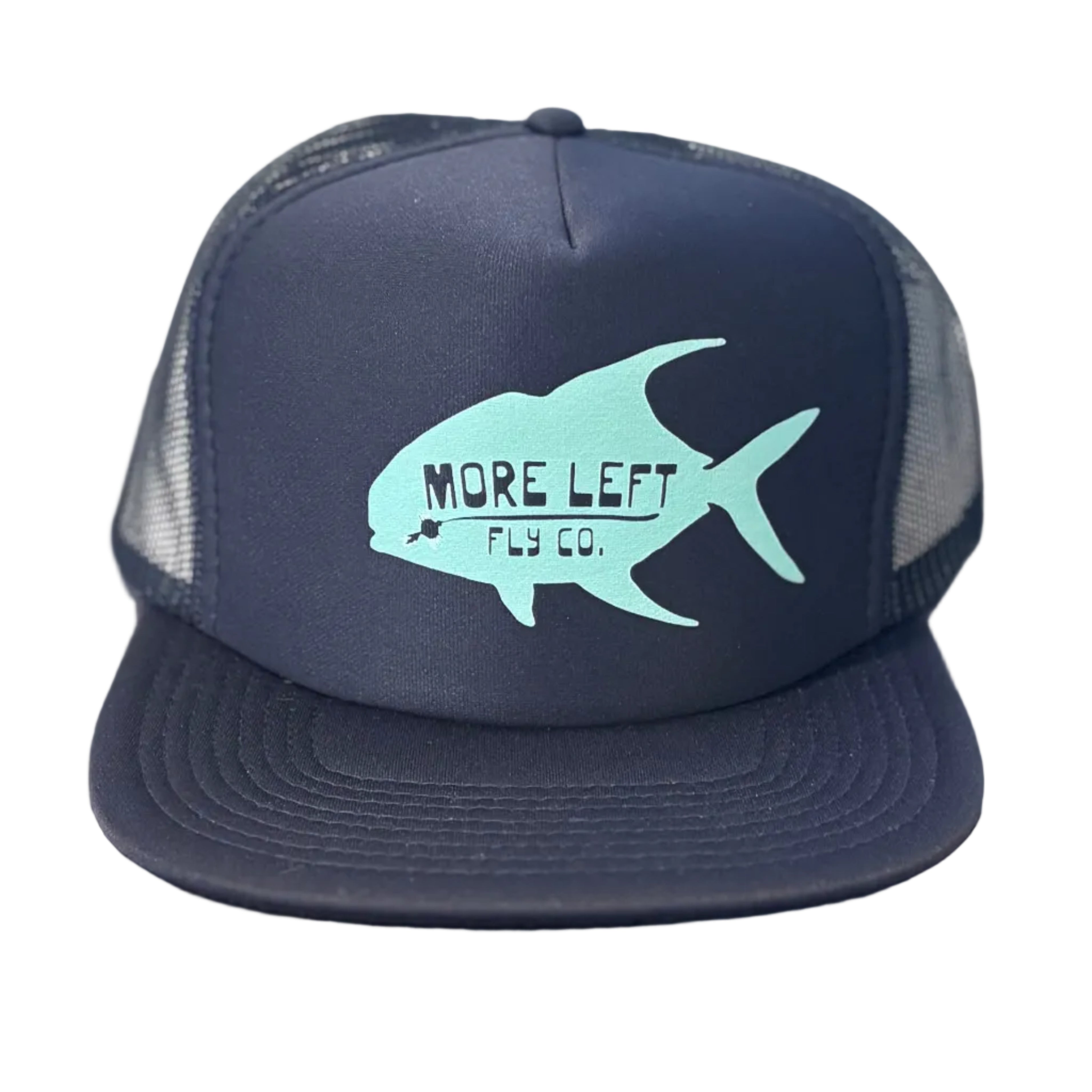 Navy & Light Blue More Left Permit Foam Trucker